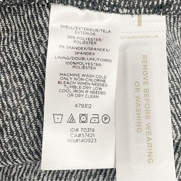 NWT LOFT Retro Tweed Fit & Flare Patch Pocket Mod Dress Black White Size 12 NEW - Picture 9 of 11